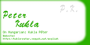 peter kukla business card
