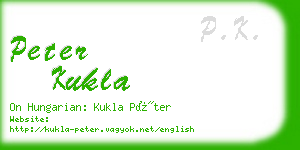 peter kukla business card